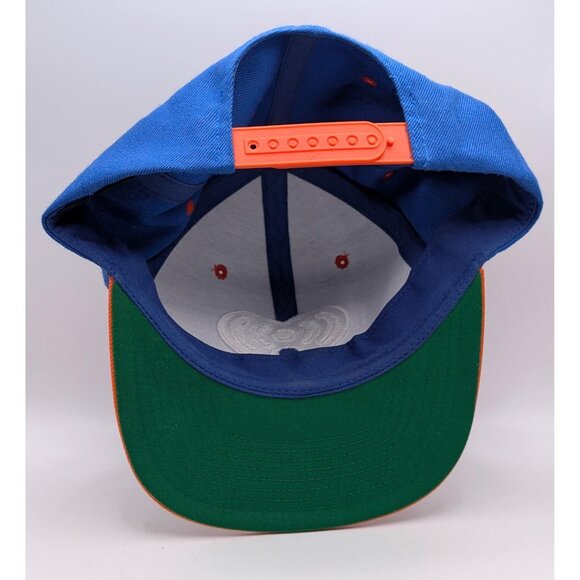 I Heart Radio Cap Hat Adult Snapback Blue & Orange Media Broadcasting Flat Bill - Picture 4 of 5